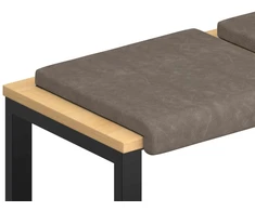 Suoliuko pagalvė 4 vnt. Dirbtinė oda Pilka Gylis 35 cm