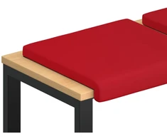 Suoliuko pagalvė 4 vnt. Dirbtinė oda Raudona Gylis 35 cm