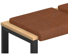 Suoliuko pagalvė 4 vnt. Dirbtinė oda Ruda Gylis 35 cm