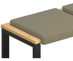 Suoliuko pagalvė 4 vnt. Tekstūruotas aksomas Chaki Gylis 35 cm