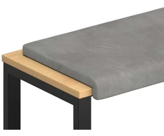 Suoliuko pagalvė Aksomas Šviesiai pilka Gylis 35 cm