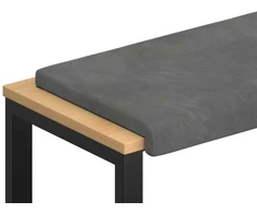 Suoliuko pagalvė Aksomas Tamsiai pilka Gylis 35 cm