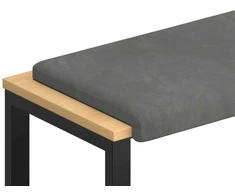 Suoliuko pagalvė Aksomas Tamsiai pilka Gylis 35 cm