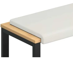 Suoliuko pagalvė Dirbtinė oda Balta Gylis 35 cm