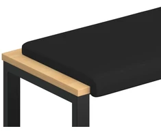 Suoliuko pagalvė Dirbtinė oda Juoda Gylis 35 cm