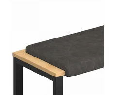 Suoliuko pagalvė Dirbtinė oda Juoda Gylis 35 cm