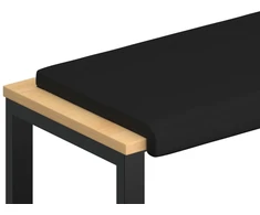 Suoliuko pagalvė Dirbtinė oda Juoda Gylis 35 cm