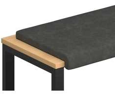 Suoliuko pagalvė Dirbtinė oda Juoda Gylis 35 cm