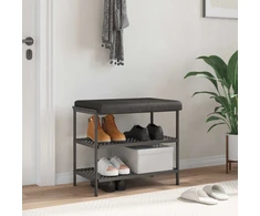 Suoliuko pagalvė Dirbtinė oda Juoda Gylis 35 cm