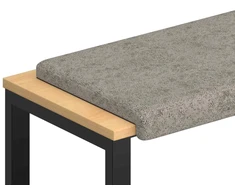 Suoliuko pagalvė Dirbtinė zomša Šviesiai pilka Gylis 35 cm