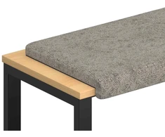 Suoliuko pagalvė Dirbtinė zomša Šviesiai pilka Gylis 35 cm