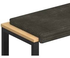 Suoliuko pagalvė Pūkuota korduroja Antracito Gylis 35 cm