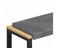 Suoliuko pagalvė Pūkuota korduroja Šviesiai pilka Gylis 35 cm