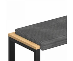 Suoliuko pagalvė Pūkuota korduroja Šviesiai pilka Gylis 35 cm