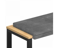Suoliuko pagalvė Pūkuota korduroja Šviesiai pilka Gylis 35 cm