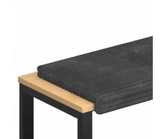 Suoliuko pagalvė Pūkuota korduroja Tamsiai pilka Gylis 35 cm