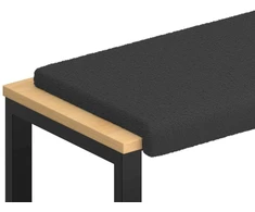 Suoliuko pagalvė Šerpos audinys Tamsiai pilka Gylis 35 cm