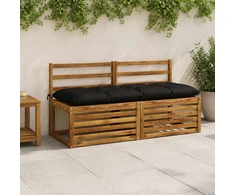 Suoliuko pagalvė VIANEN 100% poliesteris Juoda 140 x 50 x 12 cm