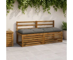 Suoliuko pagalvė VIANEN 100% poliesteris Pilka 150 x 50 x 12 cm