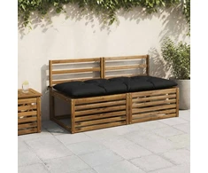 Suoliuko pagalvė VIANEN 100% poliesteris Juoda 140 x 60 x 12 cm