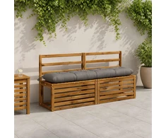 Suoliuko pagalvė VIANEN 100% poliesteris Pilka 150 x 30 x 12 cm