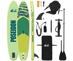 SUP lenta su sėdyne 2-in-1 POSEIDON 305 x 76 x 15 cm Žalia