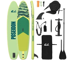 SUP lenta su sėdyne 2-in-1 POSEIDON 366 x 81 x 15 cm Žalia