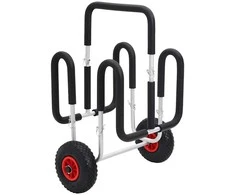 Baidarės vežimėlis 2 lentoms, aliuminis, 90kg