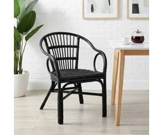 Susilankstantis krėslas Juoda 58 x 60 x 81 cm Ratanas