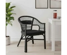 Susilankstantis krėslas Juoda 60 x 60 x 81 cm Ratanas