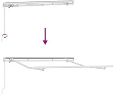 Markizės rėmas Balta 2,5 x 2 m metalas