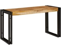 Suklijuotas stalas 3 vnt. Ruda ir juoda 82 x 40 x 45 cm