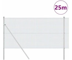 Suvirintas vielos tvora žemės tvirtinimas 25 x 1,2 m Sidabrinė
