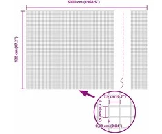 Suvirintas vielos tvora žemės tvirtinimas 50 x 1,2 m Žalia