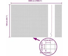 Suvirintas vielos tvora žemės tvirtinimas 50 x 1,5 m Pilka