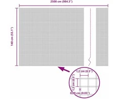 Suvirintas vielos tvora žemės tvirtinimas 25 x 1,4 m Pilka