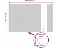 Suvirintas vielos tvora žemės tvirtinimas 10 x 1,4 m Pilka
