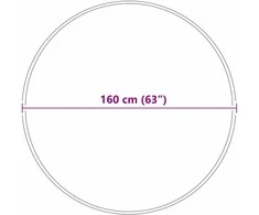 Neslystantis plaukuotas kilimas Ruda 160 x 160 cm PP