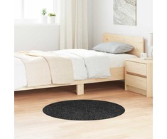 Neslystantis plaukuotas kilimas Tamsiai pilka 90 x 90 cm PP