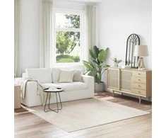 Neslystantis plaukuotas kilimas Kreminė 200 x 200 cm PP