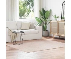 Neslystantis plaukuotas kilimas Kreminė 200 x 200 cm PP