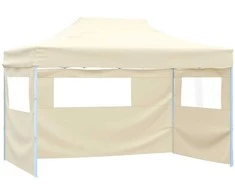 Šventės palapinė Kreminė 280 x 410 x 315 cm Oksfordo audinys