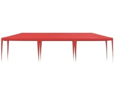 Šventės palapinė Raudona 900 x 300 x 255 cm PE ir plienas