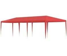 Šventės palapinė Raudona 900 x 300 x 255 cm PE ir plienas
