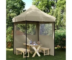 Šventės palapinė Taupe 200 x 200 x 306 cm Oksfordo audinys