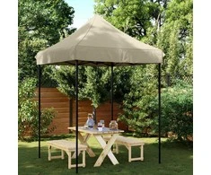 Šventės palapinė Taupe 200 x 200 x 306 cm Oksfordo audinys