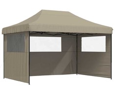 Šventės palapinė 279 x 410 x 315 cm Taupe Oksfordo audinys