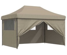 Šventės palapinė 279 x 410 x 315 cm Taupe Oksfordo audinys