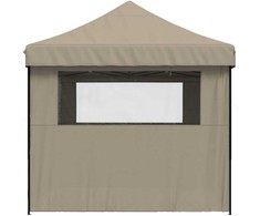 Šventės palapinė 279 x 410 x 315 cm Taupe Oksfordo audinys