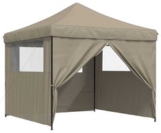 Šventės palapinė 292 x 292 x 315 cm Taupe Oksfordo audinys